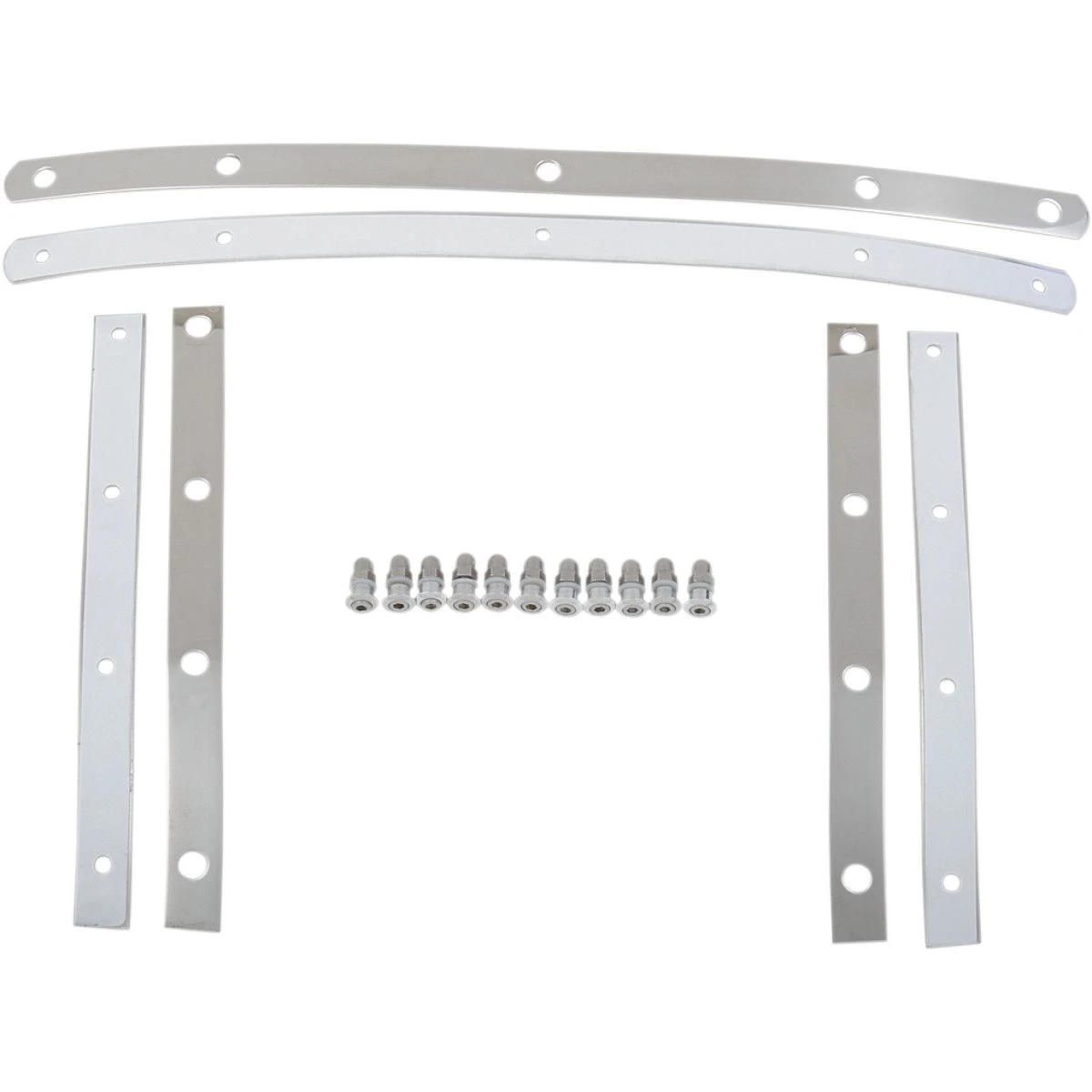 Memphis Shades Memphis Fats Windshield Straps - 11 Bolts - Polished - MEM0913 1 Memphis Shades Memphis Fats Windshield Straps - 11 Bolts - Polished - MEM0913