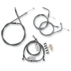 Baron Custom Accessories Black Vinyl Handlebar Cable And Line Kit