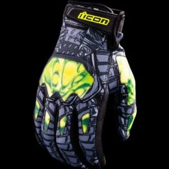 Icon Hooligan Outbreak Gloves -Motorcycle Parts Store hooligan outbreak gloves green 3301 4653 5