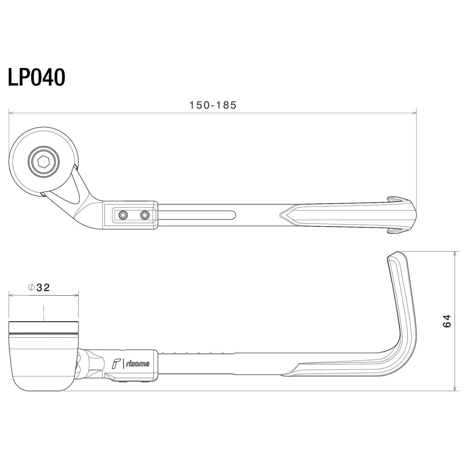 Rizoma PROGUARD SYSTEM - Sport Edition Lever Guard - LP040BM 3 Rizoma PROGUARD SYSTEM - Sport Edition Lever Guard - LP040BM - Image 3