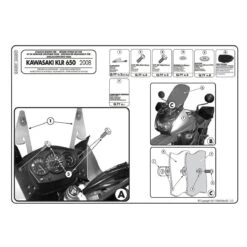 Givi Windshield Mounting Kit - D408KIT | Kawasaki KLR650 2008-2018