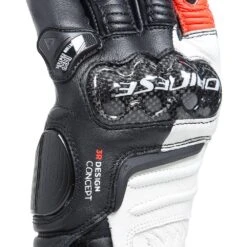 Dainese Womens Carbon 4 Long Leather Gloves -Motorcycle Parts Store womens carbon 4 long leather gloves black white hi viz red 2815957 n32 l 6