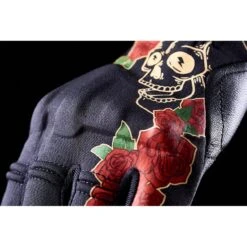 Five Womens Flow Gloves -Motorcycle Parts Store womens flow gloves skull and roses s 3